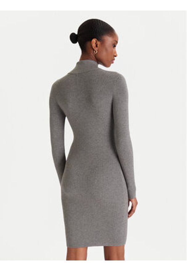 Guess Sukienka codzienna W5BK45 Z0572 Szary Slim Fit. Okazja: na co dzień. Kolor: szary. Materiał: wiskoza, syntetyk. Typ sukienki: proste. Styl: casual