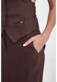 Elisabetta Franchi - Kamizelka damska lniana ELISABETTA FRANCHI. Materiał: len #5
