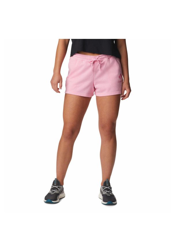 columbia - Krótkie Spodenki Turystyczne Damskie Columbia Trek French Terry Short. Kolor: różowy. Długość: krótkie. Sport: turystyka piesza