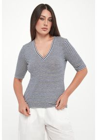 Weekend Max Mara - T-shirt damski lniany Opzione WEEKEND MAX MARA. Materiał: len #1