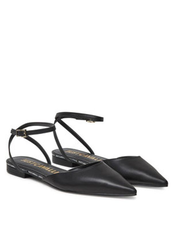 Just Cavalli Sandały 78RA3S72 ZPA33 Czarny. Kolor: czarny. Materiał: skóra