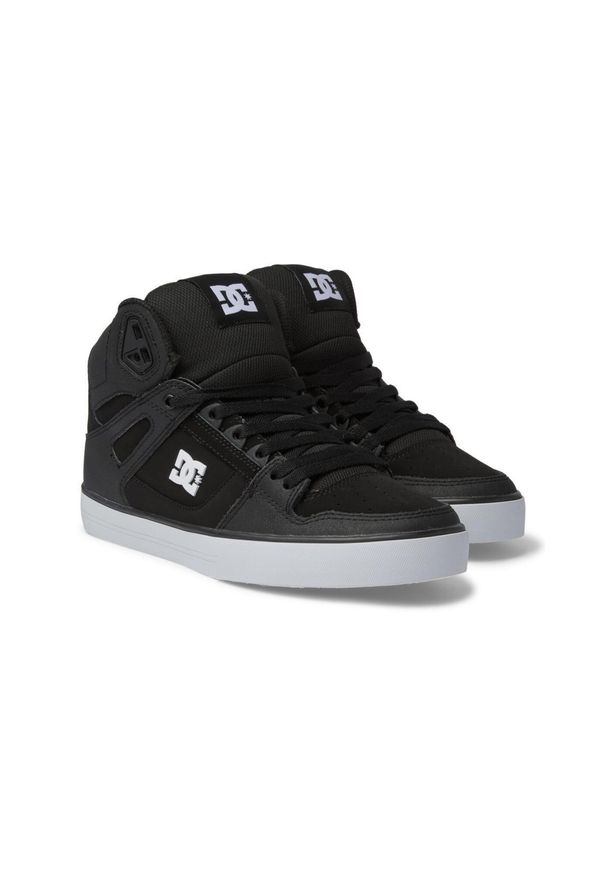 DC Shoes - Buty dla Mężczyzn PURE HIGH-TOP Czarny. Wysokość cholewki: za kostkę. Kolor: szary. Materiał: skóra, guma, tkanina