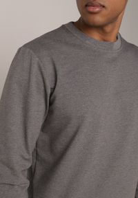 Born2be - Ciemnoszara Bluza o Klasycznym Kroju z Bawełną Merinne. Okazja: na co dzień. Kolor: szary. Materiał: bawełna. Styl: klasyczny #8