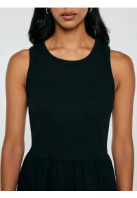 Big-Star - Sukienka damska midi bawełniana czarna Kamasi 906. Kolor: czarny. Materiał: bawełna. Długość rękawa: na ramiączkach. Wzór: prążki. Sezon: lato. Styl: elegancki. Długość: midi #2