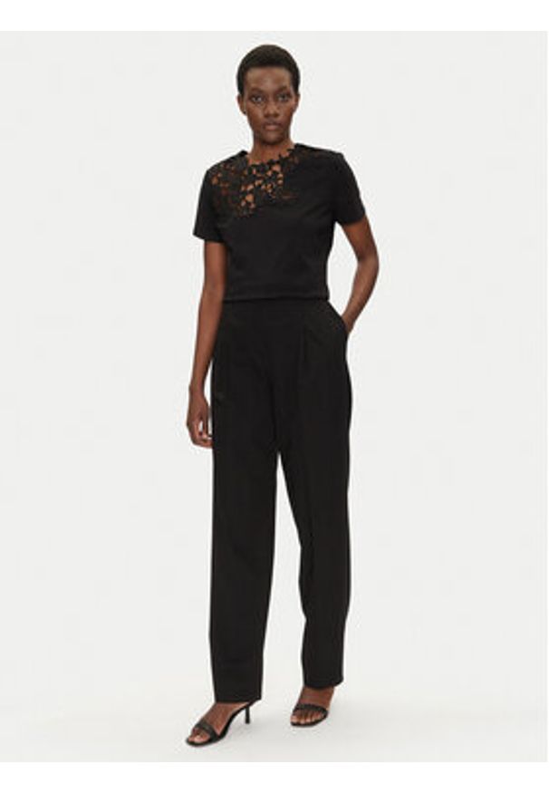 Morgan Bluzka 251-DUNE M Czarny Regular Fit. Kolor: czarny. Materiał: bawełna