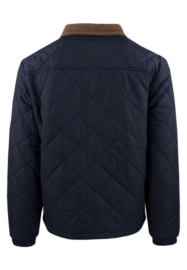 Przejściowa (Delikatnie Ocieplona) Kurtka Pikowana - Brave Soul - Granatowa. Kolor: niebieski. Materiał: tkanina, poliester. Sezon: wiosna, jesień, zima