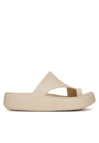 Crocs Japonki Getaway Platform Toe Loop 210834 Beżowy. Kolor: beżowy. Obcas: na platformie #5