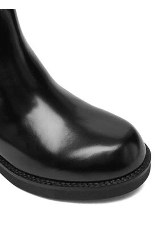 BOSS Kozaki Eleri 50552771 Czarny. Kolor: czarny. Materiał: skóra