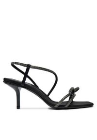 Max Mara Sandały Crystalsandal 2424526411600 Czarny. Kolor: czarny. Materiał: materiał