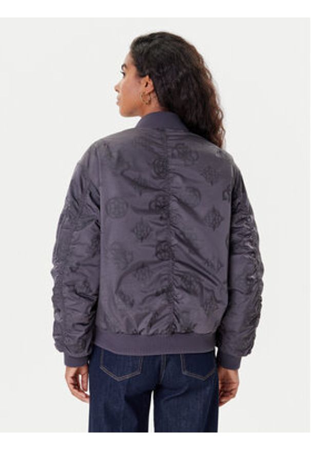 Guess Kurtka bomber W5YL08 WHDK2 Szary Regular Fit. Kolor: szary. Materiał: syntetyk