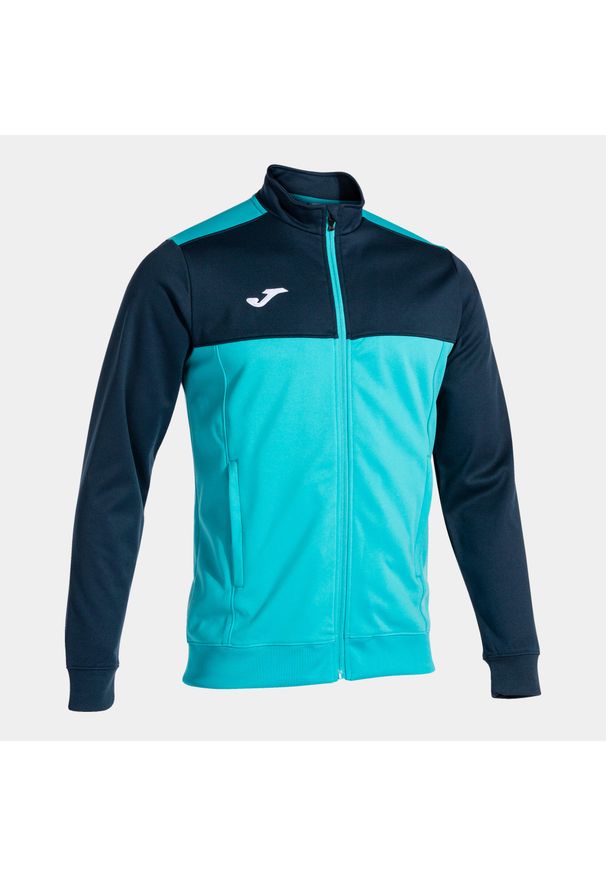 Dziecięca bluza dresowa zapinana na zamek Joma Winner. Kolor: niebieski. Materiał: dresówka. Sport: piłka nożna