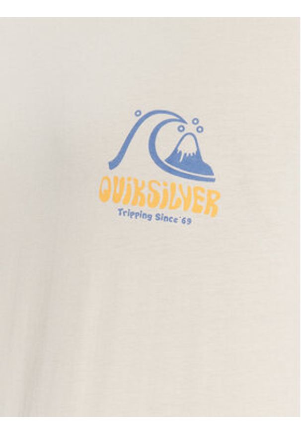Quiksilver T-Shirt Arts In Palm EQYZT07249 Beżowy Regular Fit. Kolor: beżowy. Materiał: bawełna