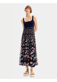 Desigual Sukienka letnia Vancouver 24SWVK58 Granatowy Regular Fit. Kolor: niebieski. Materiał: syntetyk. Sezon: lato