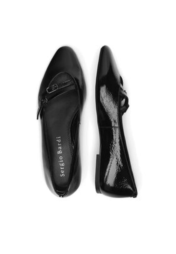 Sergio Bardi Baleriny RST-E1065-02SB Czarny. Kolor: czarny. Materiał: skóra, lakier