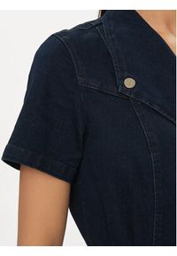 Morgan Sukienka jeansowa 241-REIMS Granatowy Regular Fit. Kolor: niebieski. Materiał: jeans, bawełna