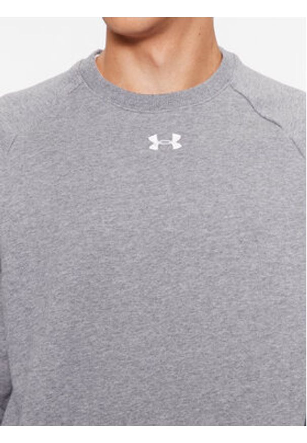 Under Armour Bluza Ua Rival Fleece Crew 1379755 Szary Loose Fit. Kolor: szary. Materiał: bawełna
