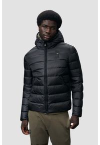 Blauer USA - BLAUER Czarna kurtka męska Acton Short Jackets, Rozmiar XXL. Kolor: niebieski. Materiał: puch, poliamid. Styl: klasyczny, elegancki