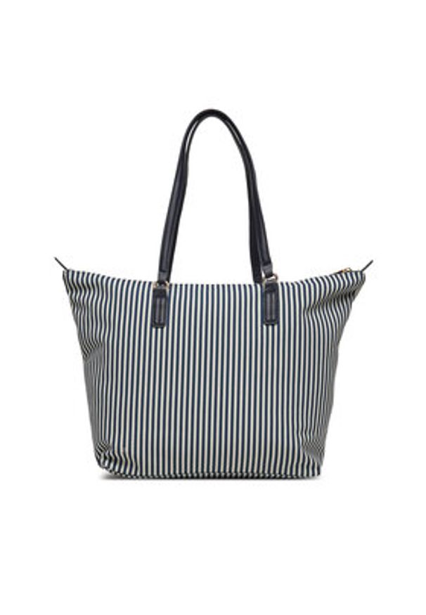 TOMMY HILFIGER - Tommy Hilfiger Torebka Poppy Summer Tote AW0AW17203 Granatowy. Kolor: niebieski