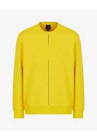 Armani Exchange - ARMANI EXCHANGE - Bawełniana żółta bluza z logowaniem. Kolor: żółty. Materiał: bawełna. Długość rękawa: długi rękaw. Długość: długie #2