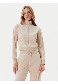 Guess Bluza V3BQ22 K0232 Beżowy Regular Fit. Kolor: beżowy. Materiał: syntetyk