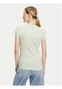 Guess T-Shirt W5GI07 J1314 Turkusowy Slim Fit. Kolor: turkusowy. Materiał: bawełna #4
