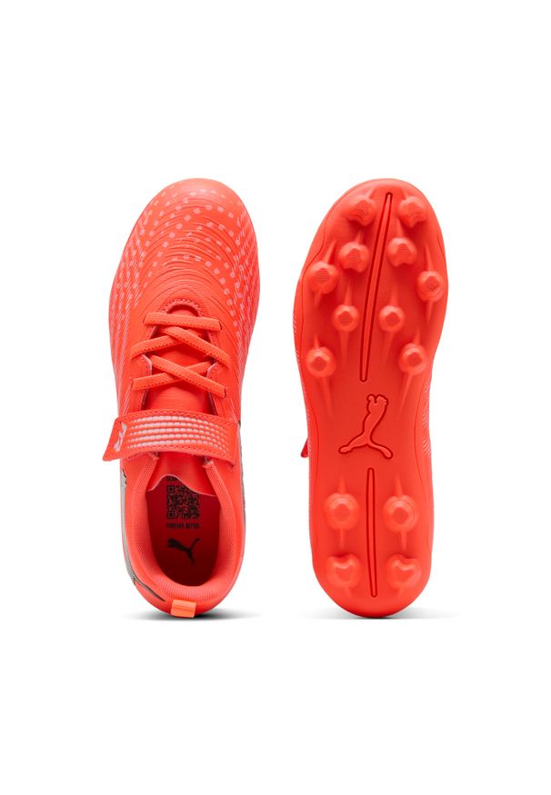 Dziecięce buty piłkarskie Puma Future Play V FG/AG. Kolor: czerwony, wielokolorowy, czarny. Sport: piłka nożna