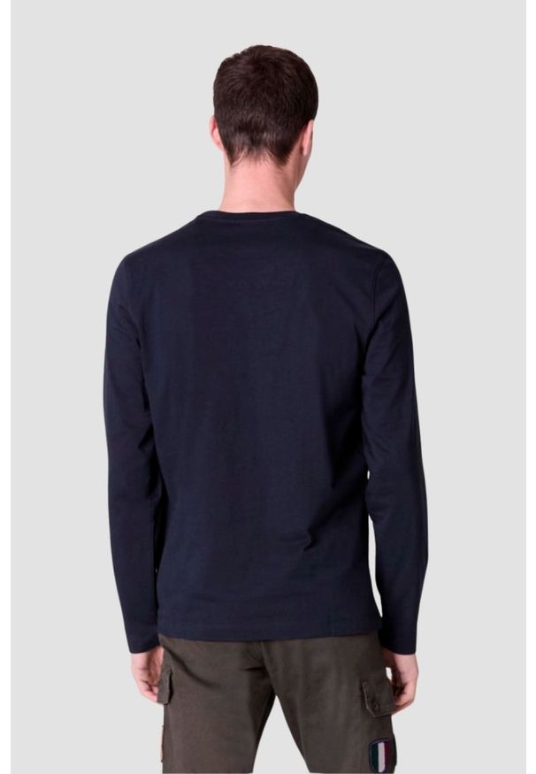 Aeronautica Militare - AERONAUTICA MILITARE Granatowy męski longsleeve Crew neck, Rozmiar XXL. Kolor: niebieski. Długość rękawa: długi rękaw