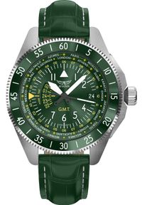 AVIATOR - Zegarek Aviator Zegarek męski V.1.37.0.309.4 zielony. Kolor: zielony #1