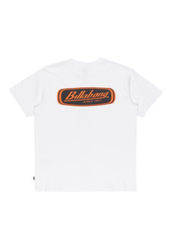Billabong T-Shirt Runner Up EBYZT00361 Biały Regular Fit. Kolor: biały. Materiał: bawełna