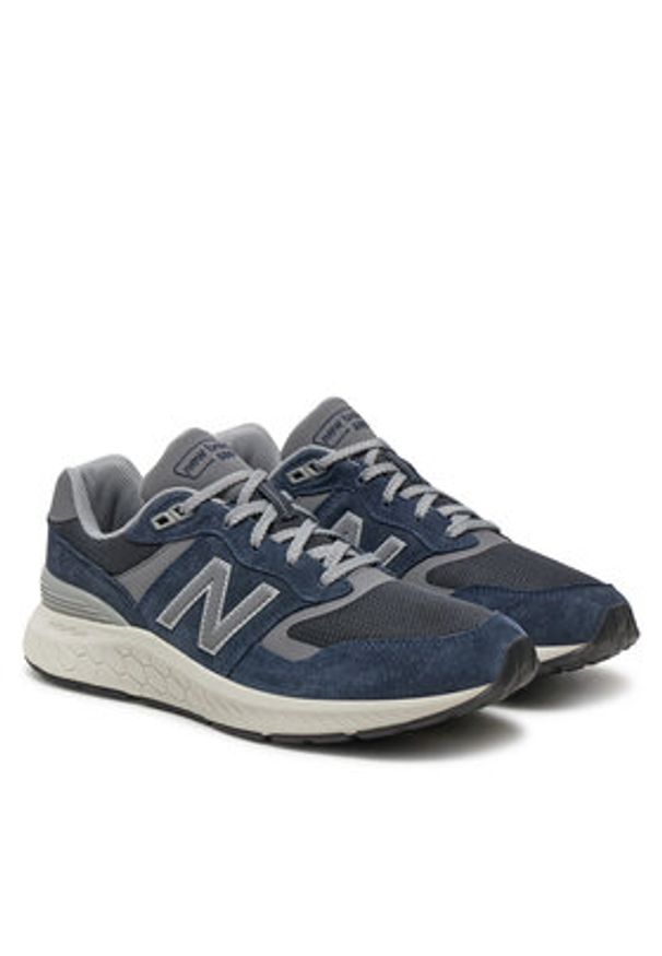 New Balance Sneakersy Walking 880 MW880CB6 Granatowy. Kolor: niebieski. Materiał: skóra, zamsz