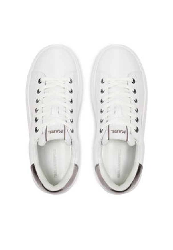 Karl Lagerfeld - KARL LAGERFELD Sneakersy KL62538K Biały. Kolor: biały. Materiał: skóra