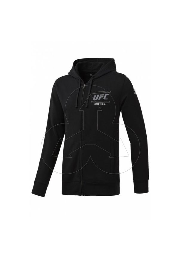 Adidas - Ciepła bluza męska Reebok UFC FG Zip CG0614. Materiał: elastan, bawełna. Długość rękawa: długi rękaw. Długość: długie. Sezon: lato, jesień. Styl: militarny