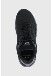 Armani Exchange Buty kolor czarny. Nosek buta: okrągły. Zapięcie: sznurówki. Kolor: czarny. Materiał: materiał, guma #4