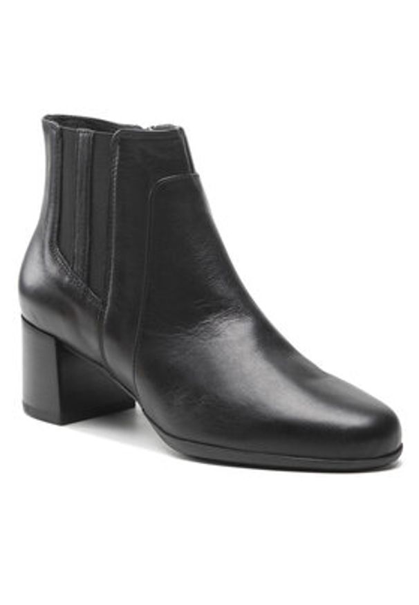 Geox Botki D N. Annya M. B D94CBB 00085 C9997 Czarny. Kolor: czarny. Materiał: skóra