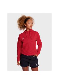 Kurtka dresowa z kapturem damska Hummel Go 2.0. Typ kołnierza: kaptur. Kolor: wielokolorowy, czerwony, różowy. Materiał: dresówka. Sport: fitness #1