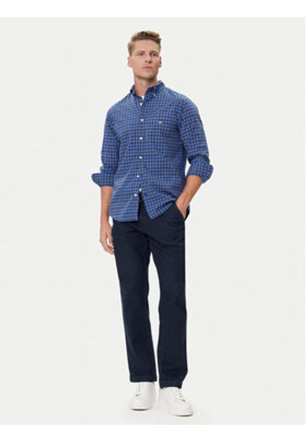 GANT - Gant Koszula 3250213 Niebieski Regular Fit. Kolor: niebieski. Materiał: bawełna
