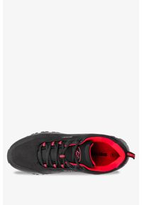 Casu - Czarne buty trekkingowe sznurowane softshell casu c2003-3. Kolor: wielokolorowy, czerwony, czarny. Materiał: softshell