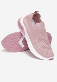 Born2be - Różowe Buty Sportowe Bescond. Nosek buta: okrągły. Kolor: różowy. Materiał: materiał, jeans. Szerokość cholewki: normalna #4