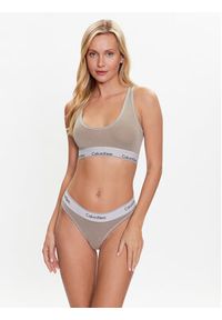 Calvin Klein Underwear Biustonosz top 000QF7294E Beżowy. Kolor: beżowy. Materiał: bawełna