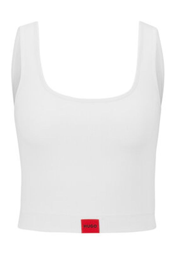 Hugo Koszulka piżamowa 50490639 Beżowy Slim Fit. Kolor: beżowy. Materiał: syntetyk