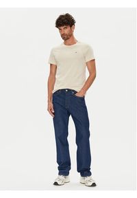 Tommy Jeans T-Shirt DM0DM04411 Beżowy Slim Fit. Kolor: beżowy. Materiał: bawełna #4