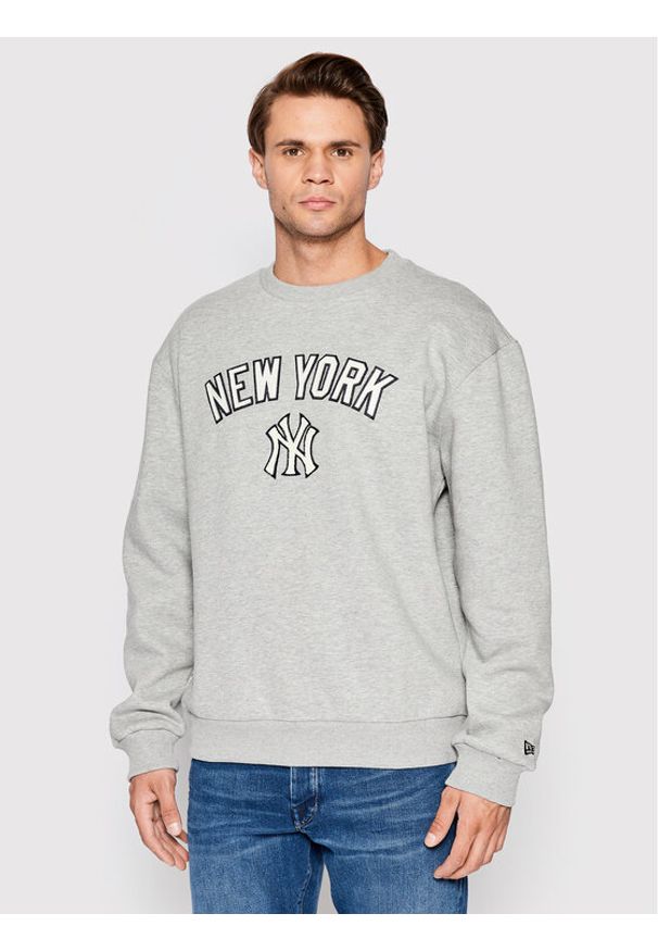 New Era Bluza New York Yankees Heritage 12893150 Szary Oversize. Kolor: szary. Materiał: bawełna