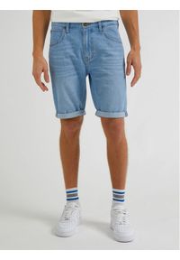 Lee Szorty jeansowe 5 Pocket L73MHVB71 112331760 Niebieski Regular Fit. Kolor: niebieski. Materiał: bawełna, jeans