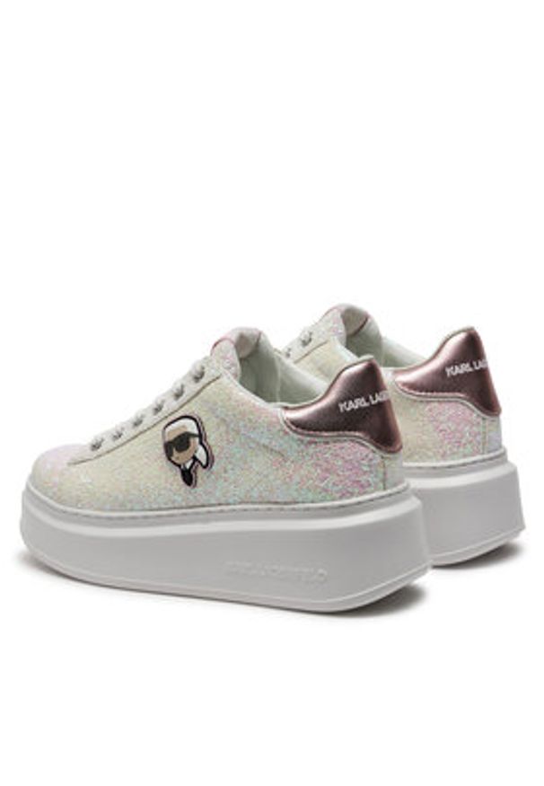 Karl Lagerfeld - KARL LAGERFELD Sneakersy KL63531N Srebrny. Kolor: srebrny. Materiał: skóra