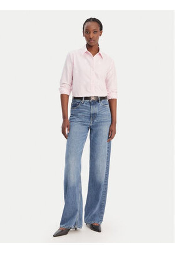 TOMMY HILFIGER - Tommy Hilfiger Koszula WW0WW49386 Różowy Regular Fit. Kolor: różowy. Materiał: bawełna