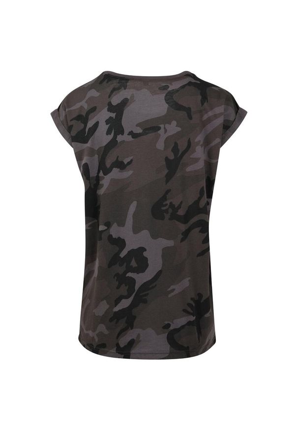 BUILD YOUR BRAND - Damska Koszulka Z Przedłużonym Ramiączkiem Camo. Kolor: zielony, wielokolorowy, brązowy. Długość rękawa: na ramiączkach