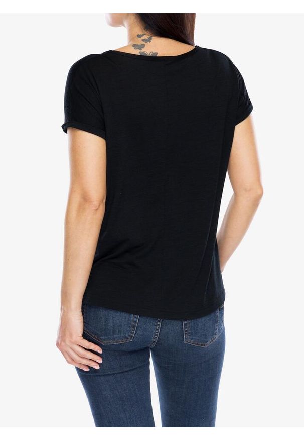 SENSOR - Koszulka merino damska Sensor Merino Air Traveller Tee SS. Kolor: czarny