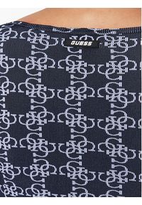 Guess Bluzka V3BP05 ZZ04N Granatowy Slim Fit. Kolor: niebieski. Materiał: syntetyk