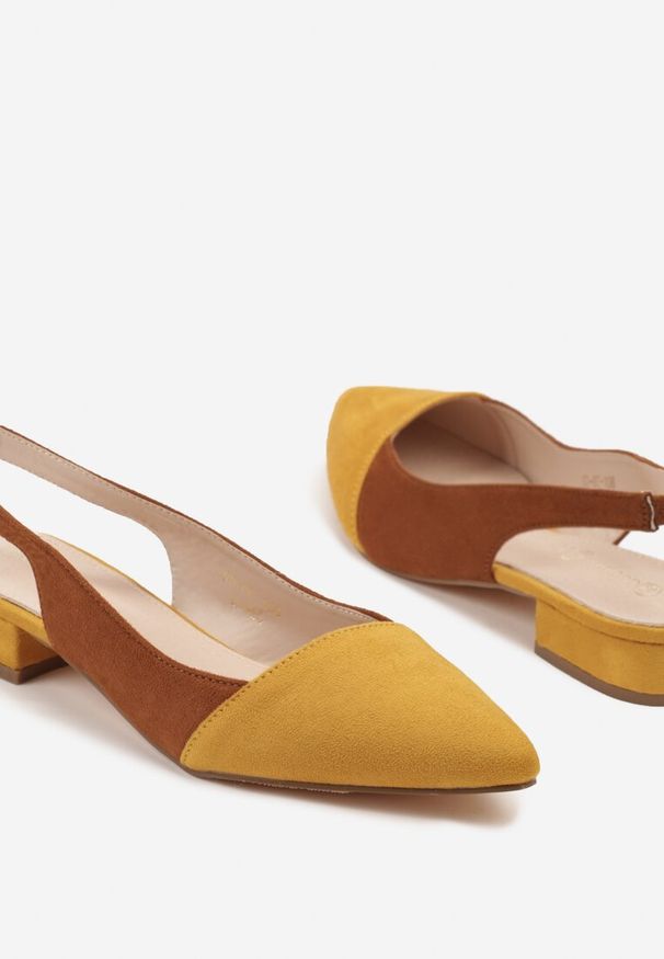 Renee - Brązowe Sandały Typu Slingback z Wkładką ze Skóry Naturalnej Galindena. Okazja: na co dzień. Zapięcie: sprzączka. Kolor: brązowy. Materiał: skóra. Sezon: lato. Obcas: na obcasie. Styl: klasyczny, elegancki, casual. Wysokość obcasa: średni