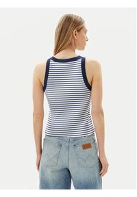 Wrangler Top Ringer 112362567 Różowy Slim Fit. Kolor: różowy. Materiał: bawełna